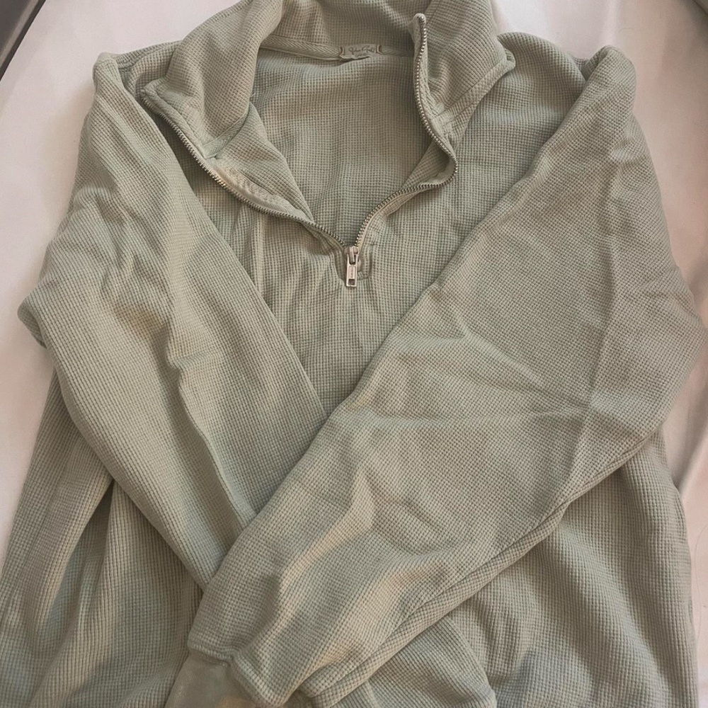 Green Quarter-Zip Pullover